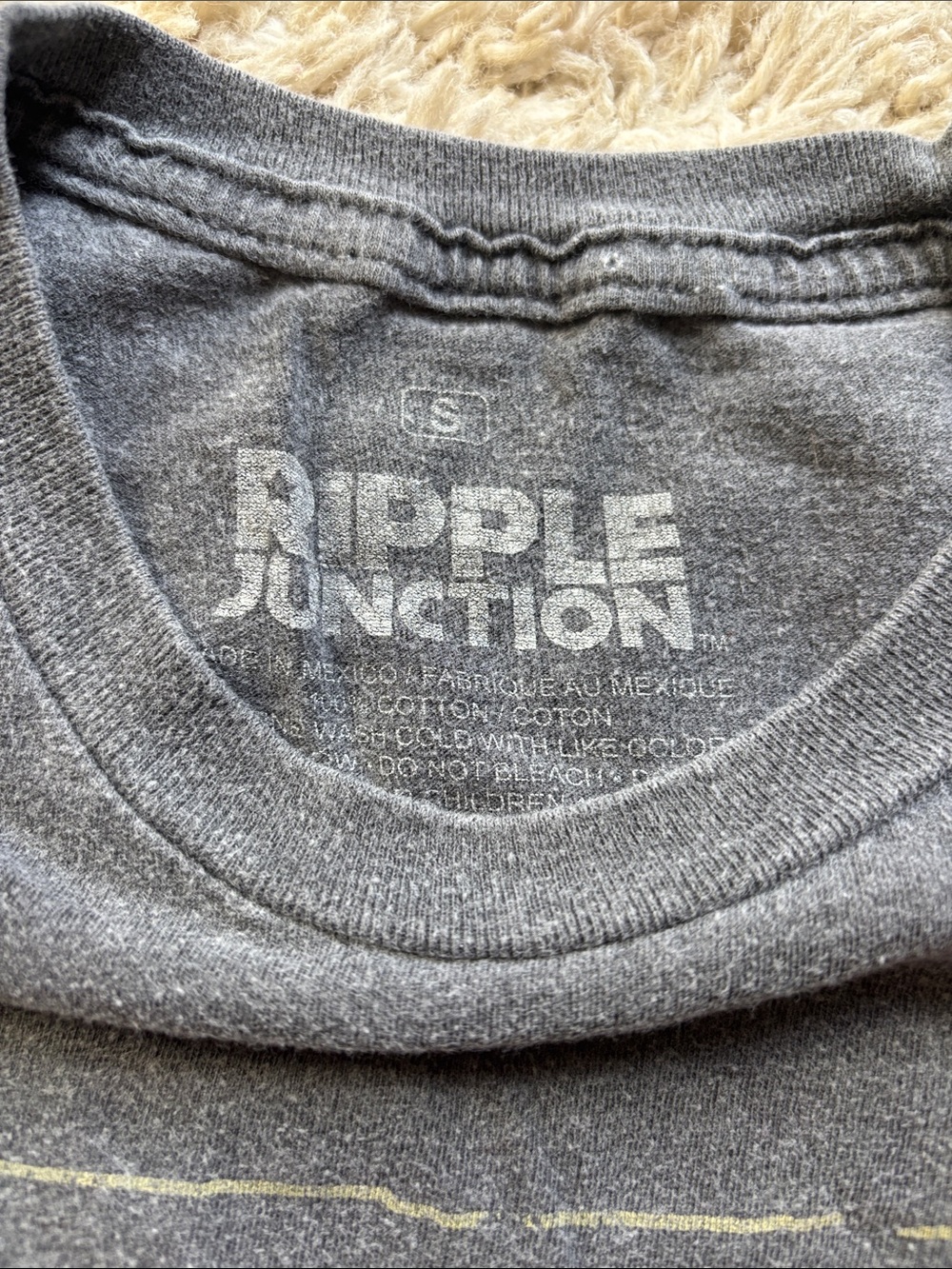 Ripple Junction Charcoal Tee with Orange Cowboy Boot Graphic - Picture 2 of 2